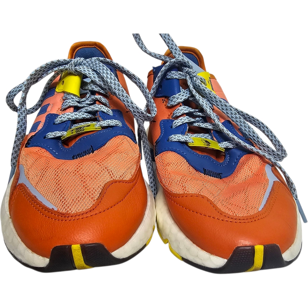 Adidas X Ninja Orange Blue Nite Jogger Time In Mesh Leather Sneakers Size 6.5 - Picture 2 of 12